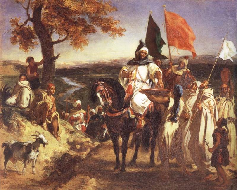 Moroccan Chieftain Receiving Tribute, Eugene Delacroix